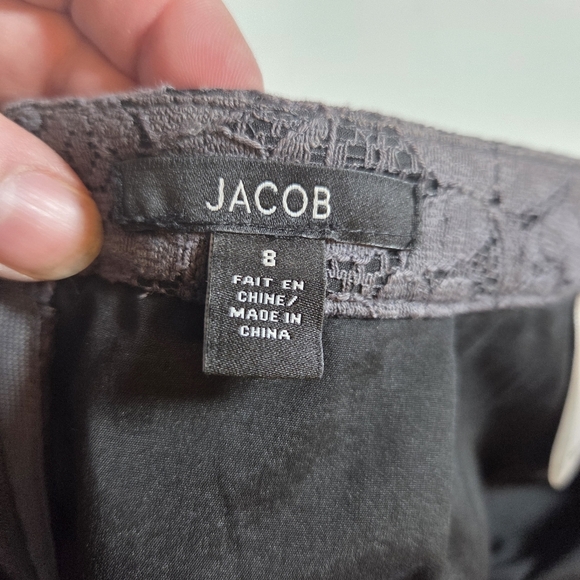 Jacob Gray Pencil Knee-Length Lace Skirt Size 8 - Picture 5 of 5